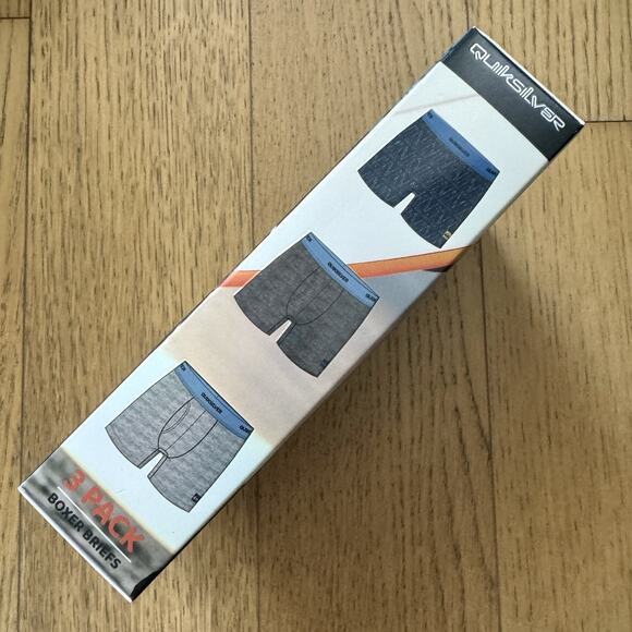 Quicksilver 3 Pack Men’s Super Soft Boxer Briefs Fly Front Tag Free, NWT Size L - Picture 6 of 6